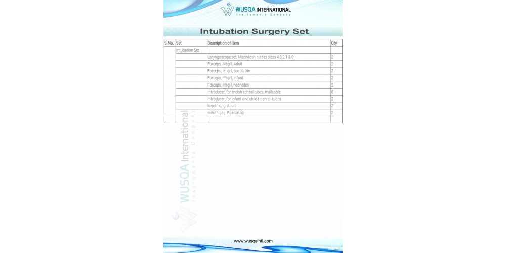 Intubation Set